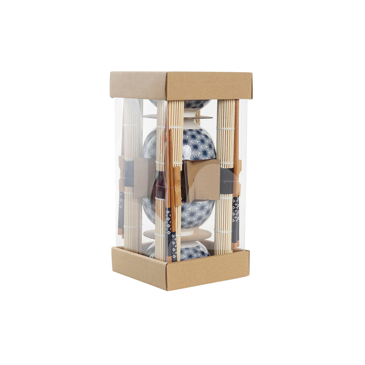 Sushisett DKD Home Decor Blå Bambus Steintøy (14,5 x 14,5 x 31 cm)