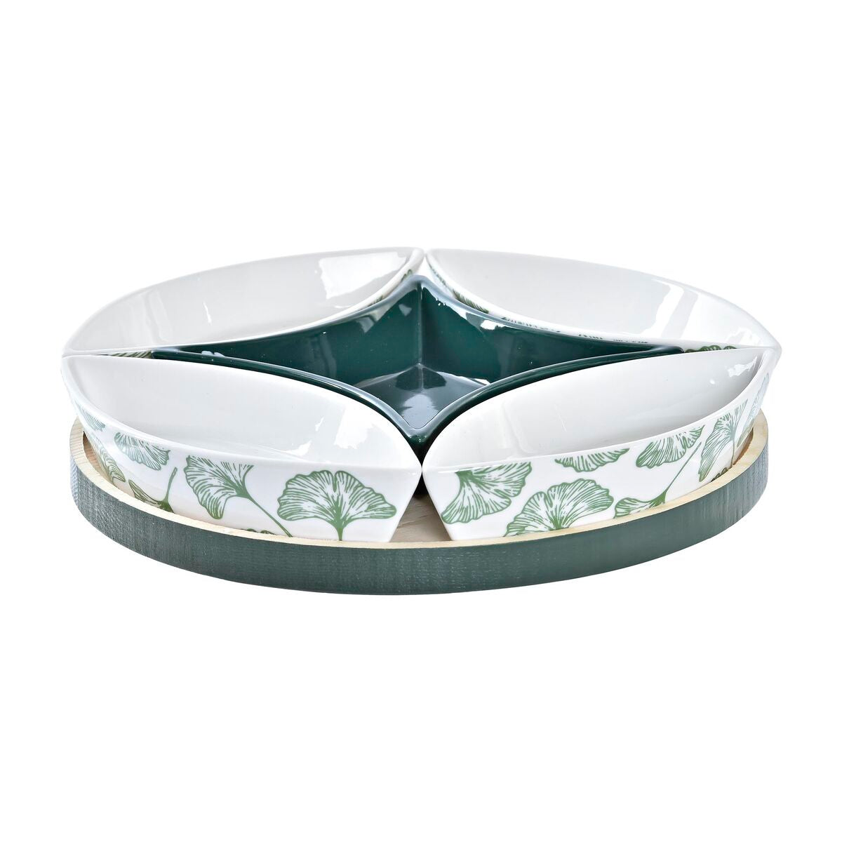 Forrettsett DKD Home Decor Tre Ark Grønn Steintøy (22 x 22 x 1 cm) (6 Deler)