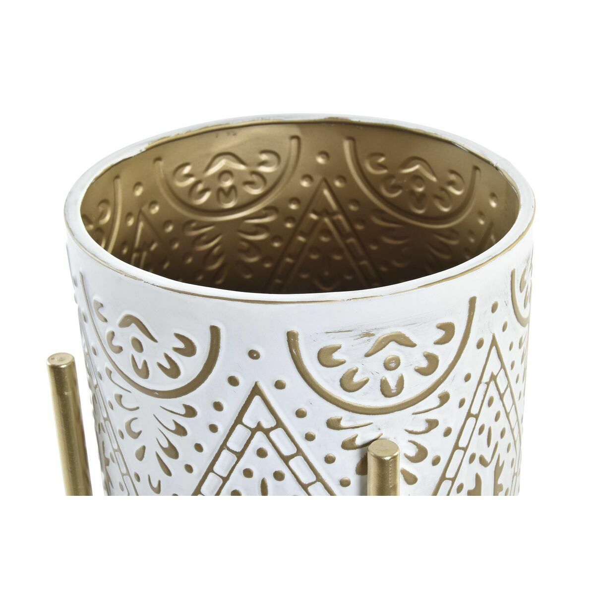 Grytesett  DKD Home Decor Gyllen Metall Hvit Araber (35 x 35 x 58 cm)