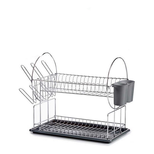 Dreneringsstativ for kjøkkenvask Grå Metall polypropylen (23,5 x 33 x 50 cm)