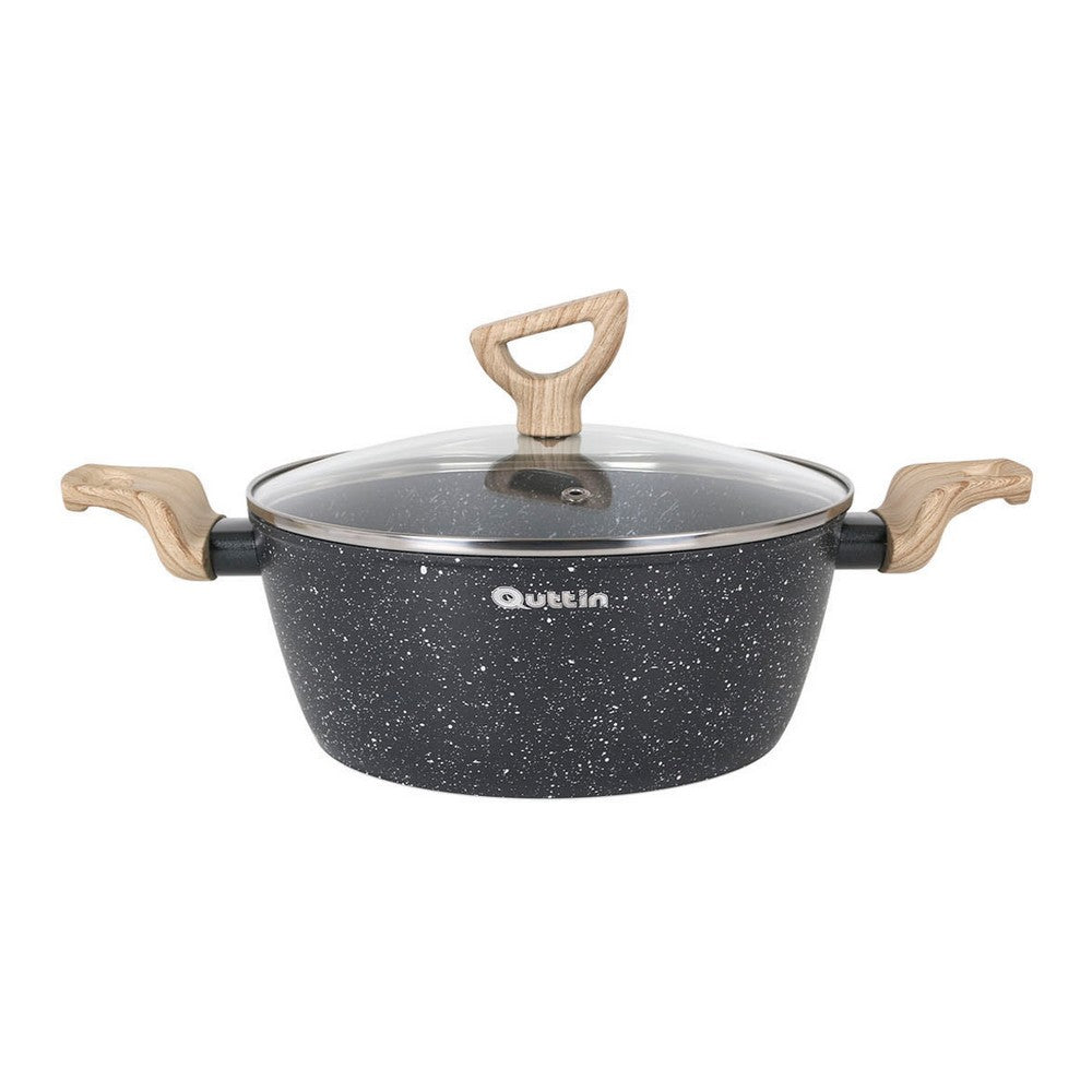 Gryte med glasslokk Quttin Nature Herdet aluminium (Ø 24 cm)