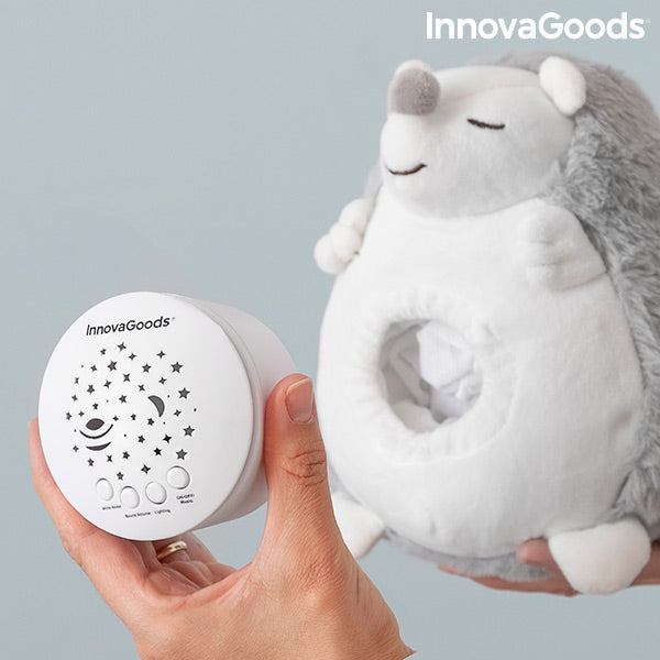 Pinnsvinkosedyr med hvit støy og nattlysprosjektor Spikey InnovaGoods