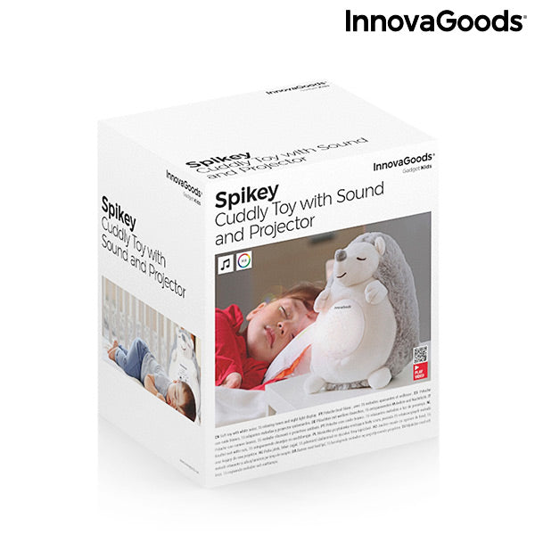 Pinnsvinkosedyr med hvit støy og nattlysprosjektor Spikey InnovaGoods
