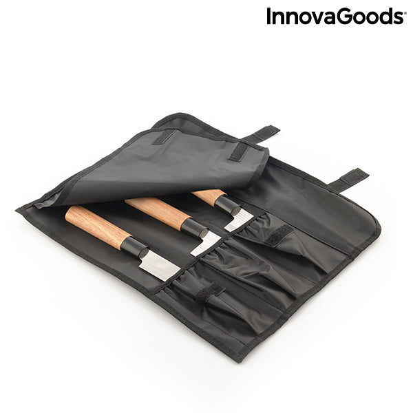 Sett med japanske kniver med profesjonell bæreveske Damas·Q InnovaGoods
