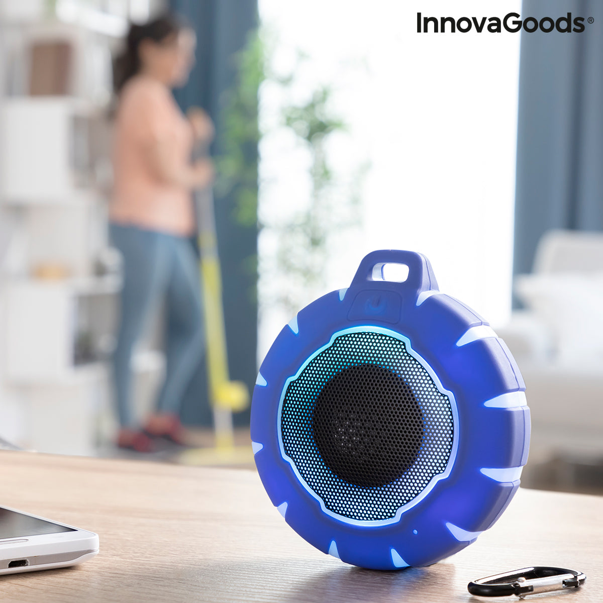 Flytende trådløs høyttaler med LED Floaker InnovaGoods