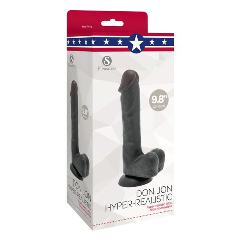 Dildo S Pleasures Don Jon Svart Silikon (20 cm)
