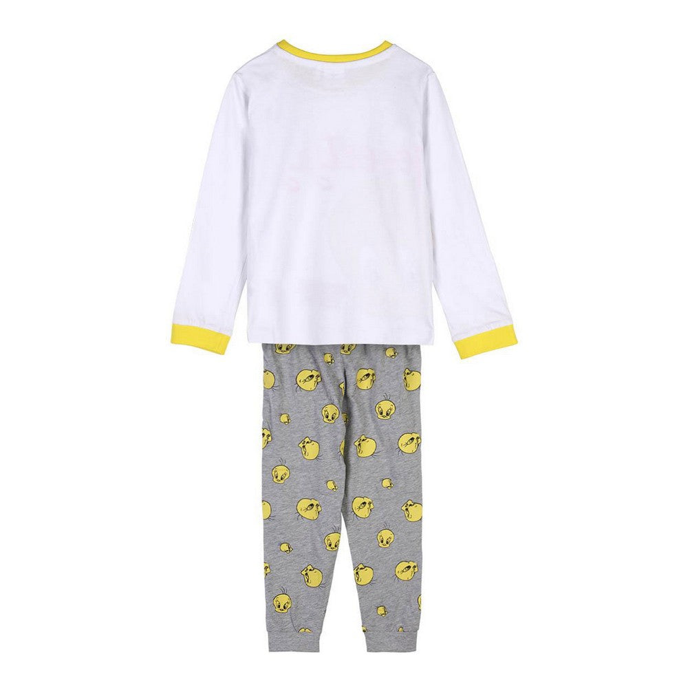 Nattdress Barne Looney Tunes Hvit