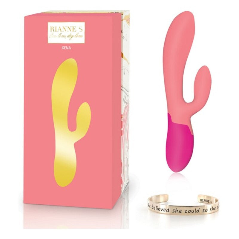 Dobbel Stimulering Vibe Rianne S Essentials Xena Rabbit Koral Rosa