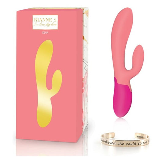 Dobbel Stimulering Vibe Rianne S Essentials Xena Rabbit Koral Rosa