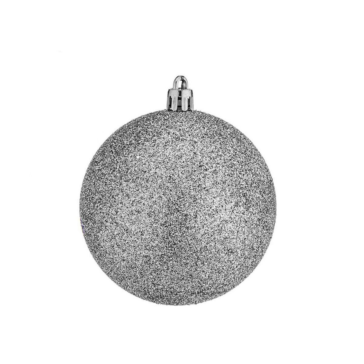 Sett med juletrekuler Sølv Plast 8 x 9 x 8 cm (24 enheter)