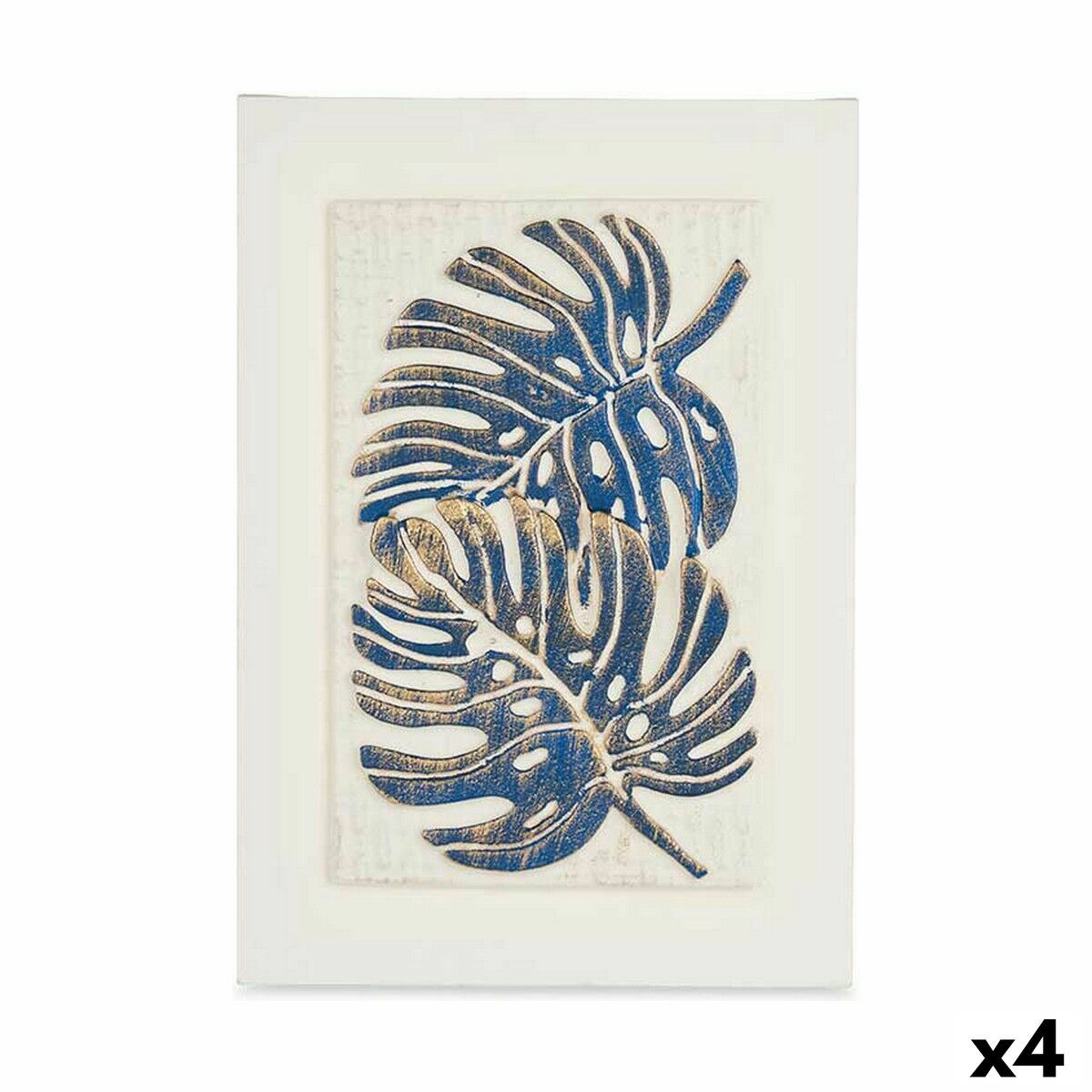 Læret Med lettelse Blad av plante (35 x 50 x 3 cm) (4 enheter)