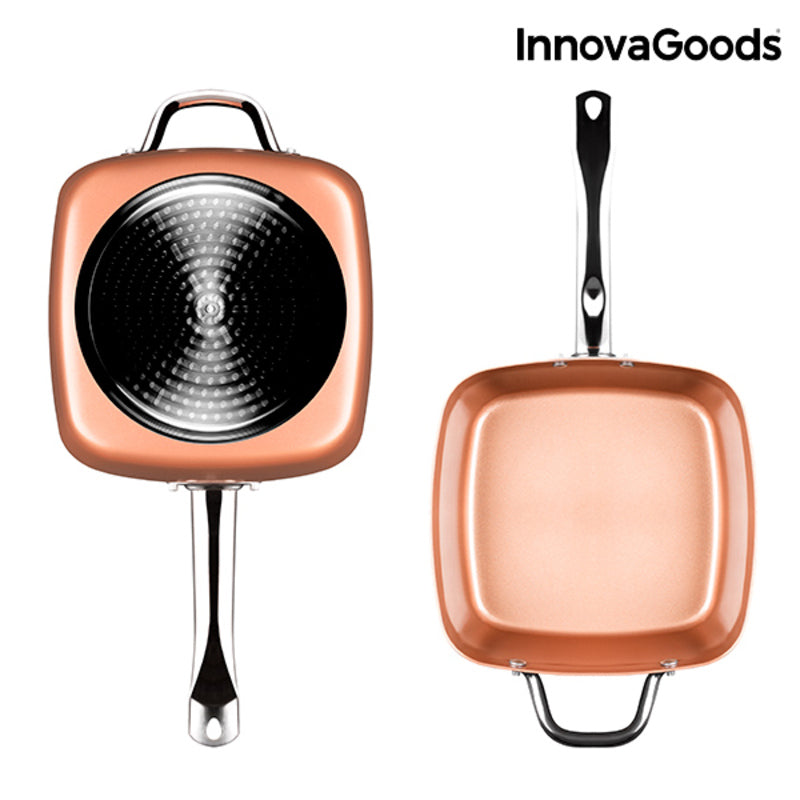 Copper 5-i-1 Flerbruks Keramikkpannesett Coppans InnovaGoods 4 Deler