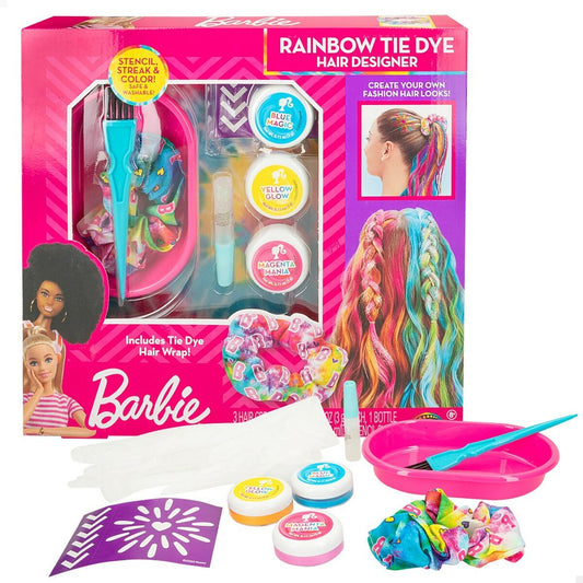 Hårstyling-Sett Barbie Rainbow Tie 15,5 x 10,5 x 2,5 cm Hår med highlights Flerfarget