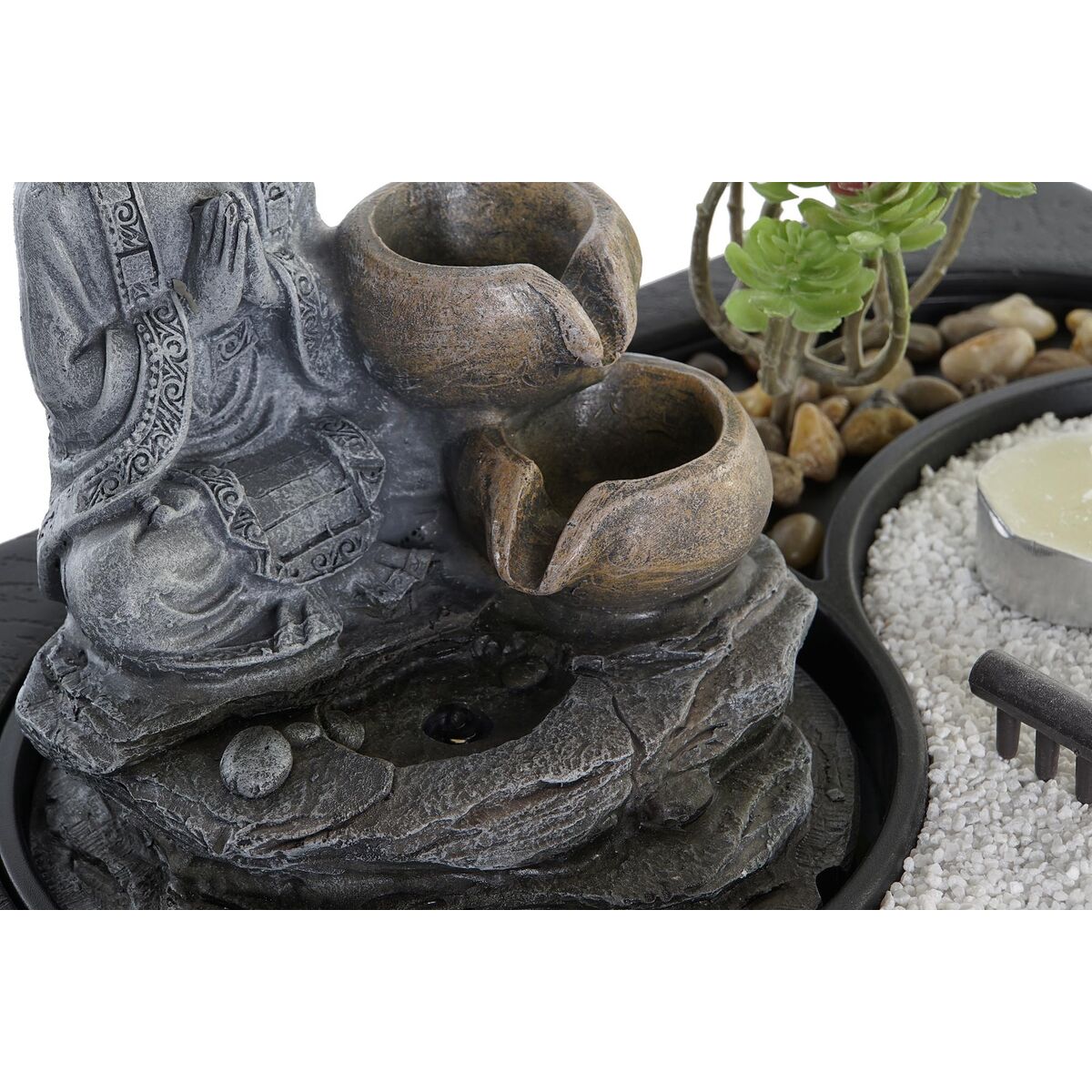Suihkulähde DKD Home Decor Buddha Harpiks Orientalsk 29 x 21 x 23 cm (2 enheter)