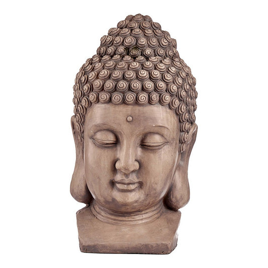 Dekorativ hagefigur Buddha Hode Grå Polyresin (35 x 65,5 x 38 cm)