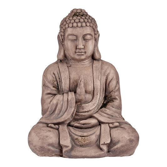 Dekorativ hagefigur Buddha Grå Polyresin (23,5 x 49 x 36 cm)