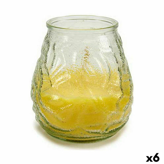 Duftlys Gul Gjennomsiktig Citronela 9 x 9,5 x 9 cm (6 enheter)