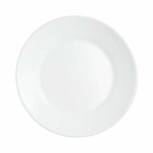 Platesett Arcoroc Restaurant Hvit Glass (Ø 23,5 cm) (6 uds)