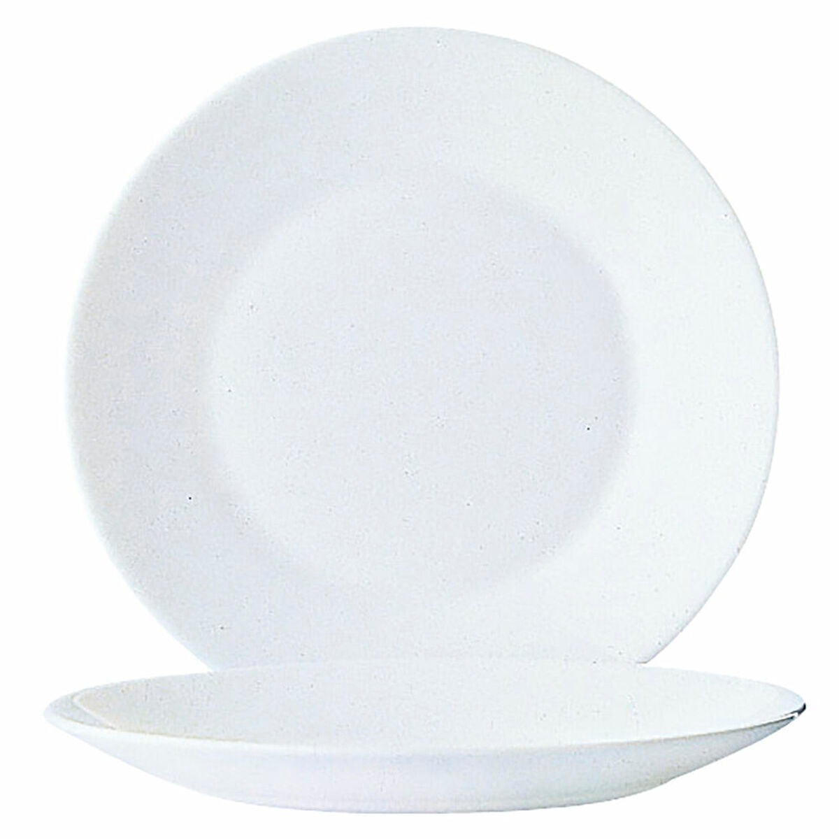 Platesett Arcoroc Restaurant Hvit Glass (Ø 23,5 cm) (6 uds)