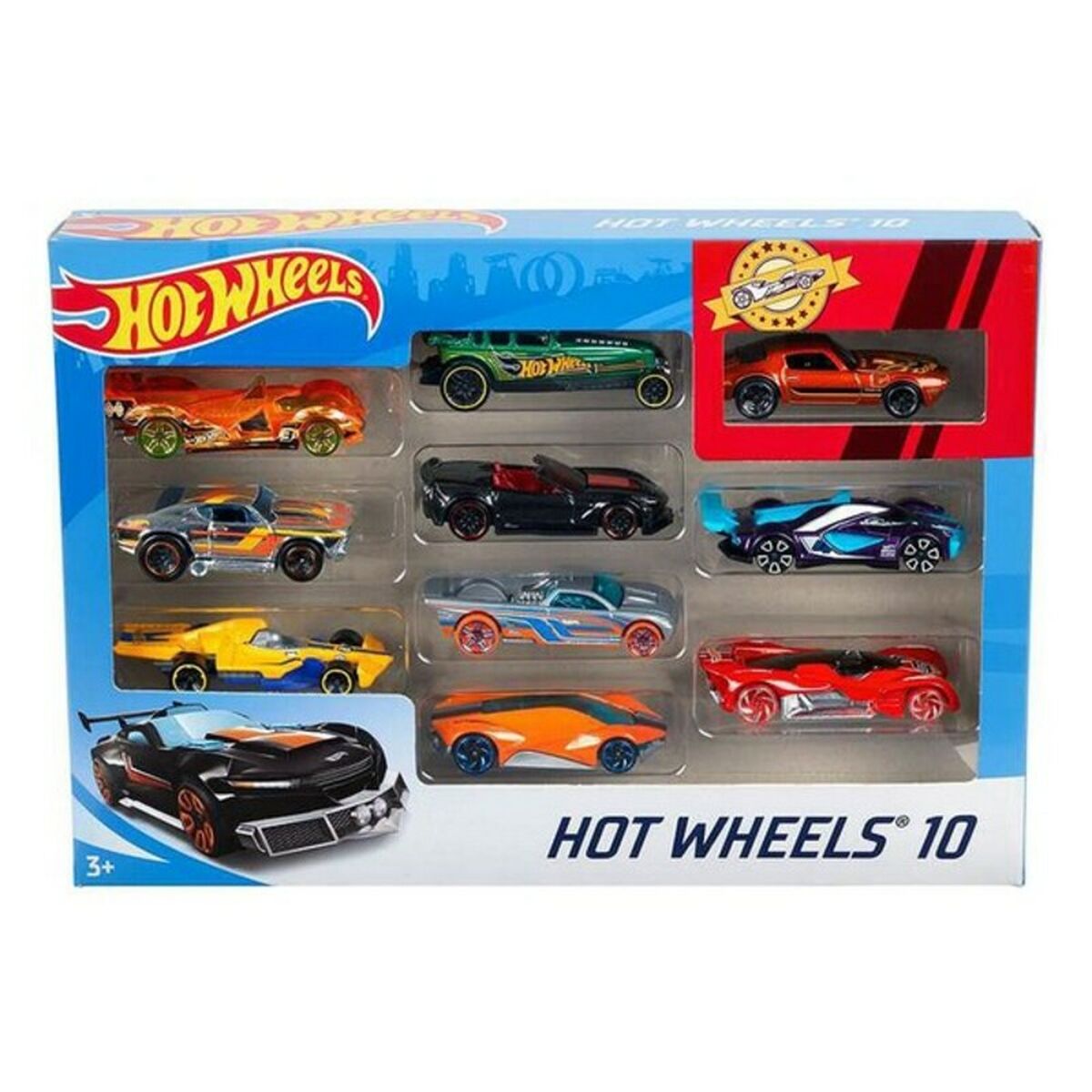 Kjøretøyleke Hot Wheels Metall (10 Pcs)