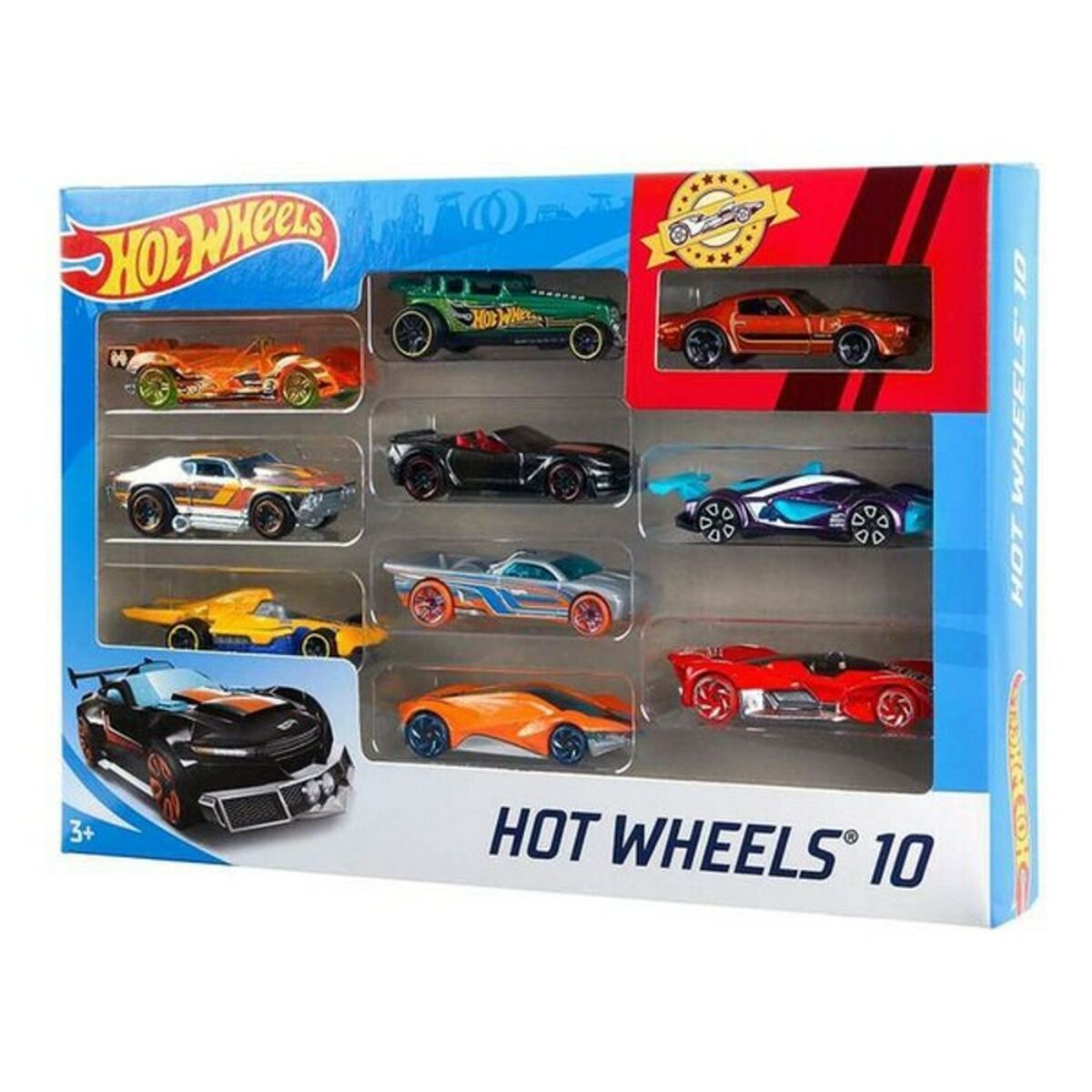 Kjøretøyleke Hot Wheels Metall (10 Pcs)