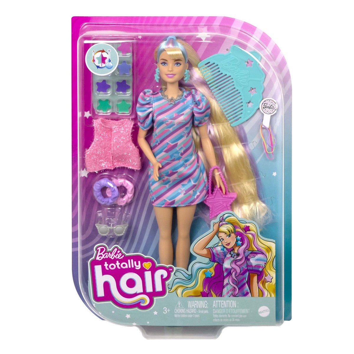 Dukke Barbie Totally Hair 9 Deler