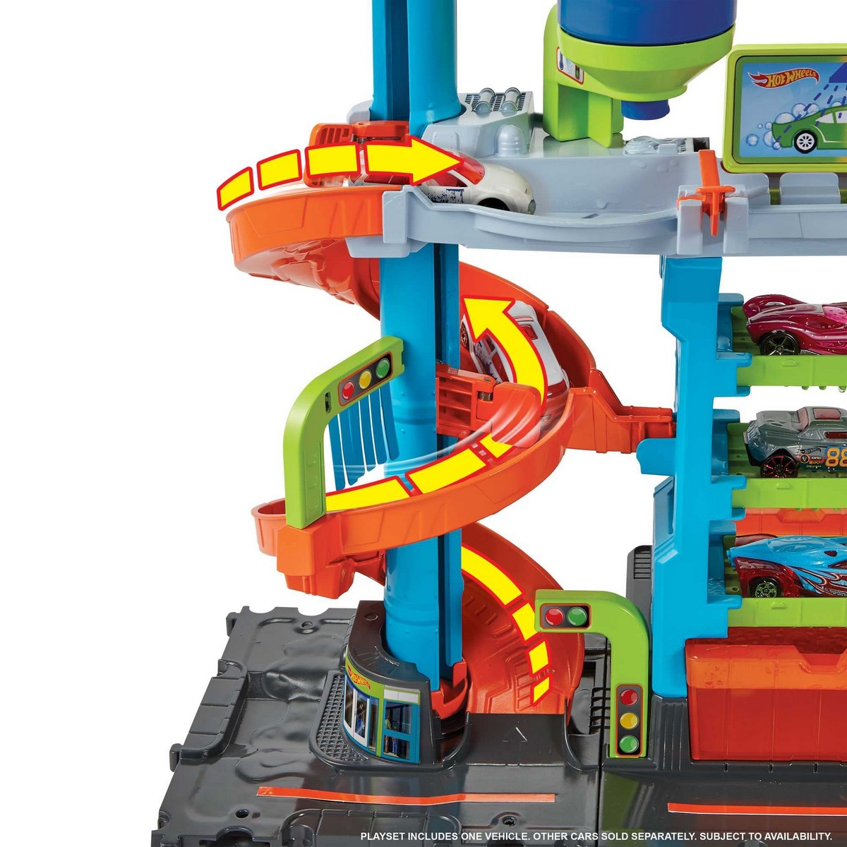 Aktivitetssenter Hot Wheels Mega Tower Carwash 41,55 x 51,77 cm