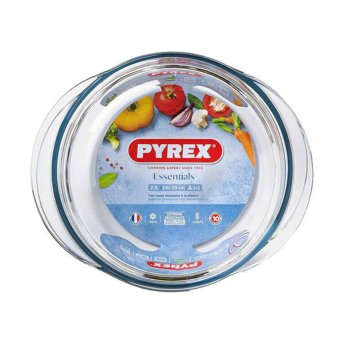 Gryte med lokk Pyrex Gjennomsiktig Glass (2,1 L)