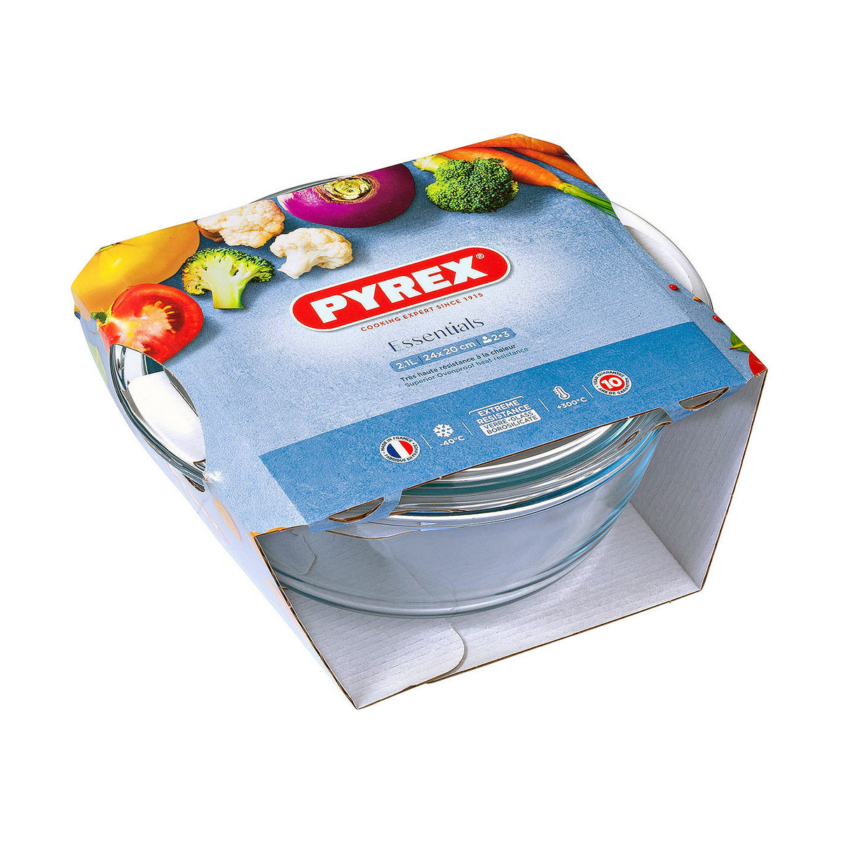Gryte med lokk Pyrex Gjennomsiktig Glass (2,1 L)