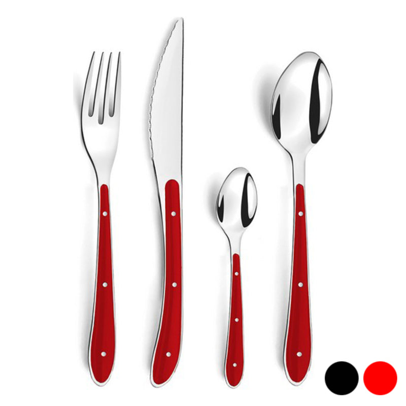 Bestikksett Amefa Bistro 1-2-3 (24 pcs) Svart Rustfritt stål