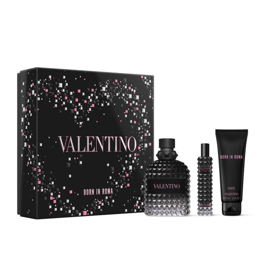 Sett herre parfyme Valentino Born in Roma 3 Deler