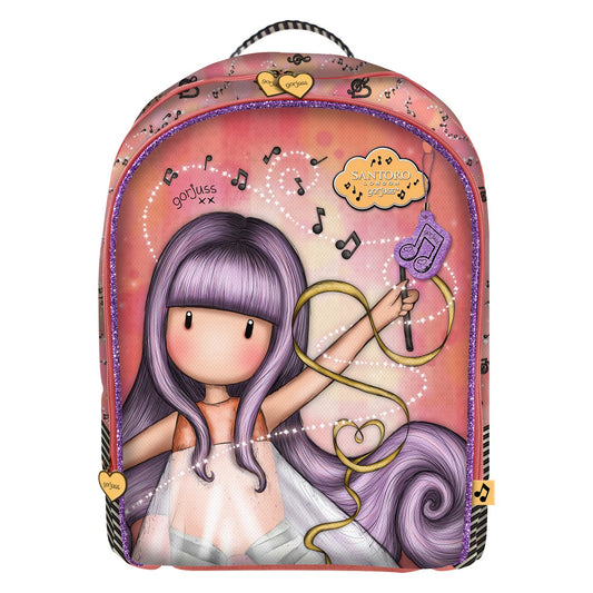 Skolebag Little Dancer Gorjuss Little dancer Laksefarget (32 x 45 x 13.5 cm)