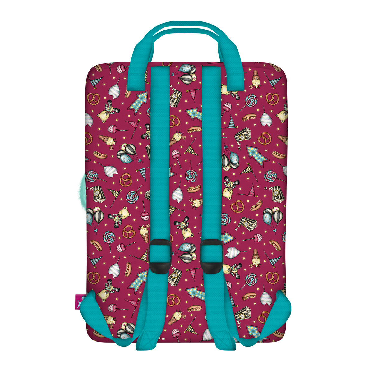Skolebag Gorjuss Fireworks Rødbrun (25 x 36 x 10 cm)