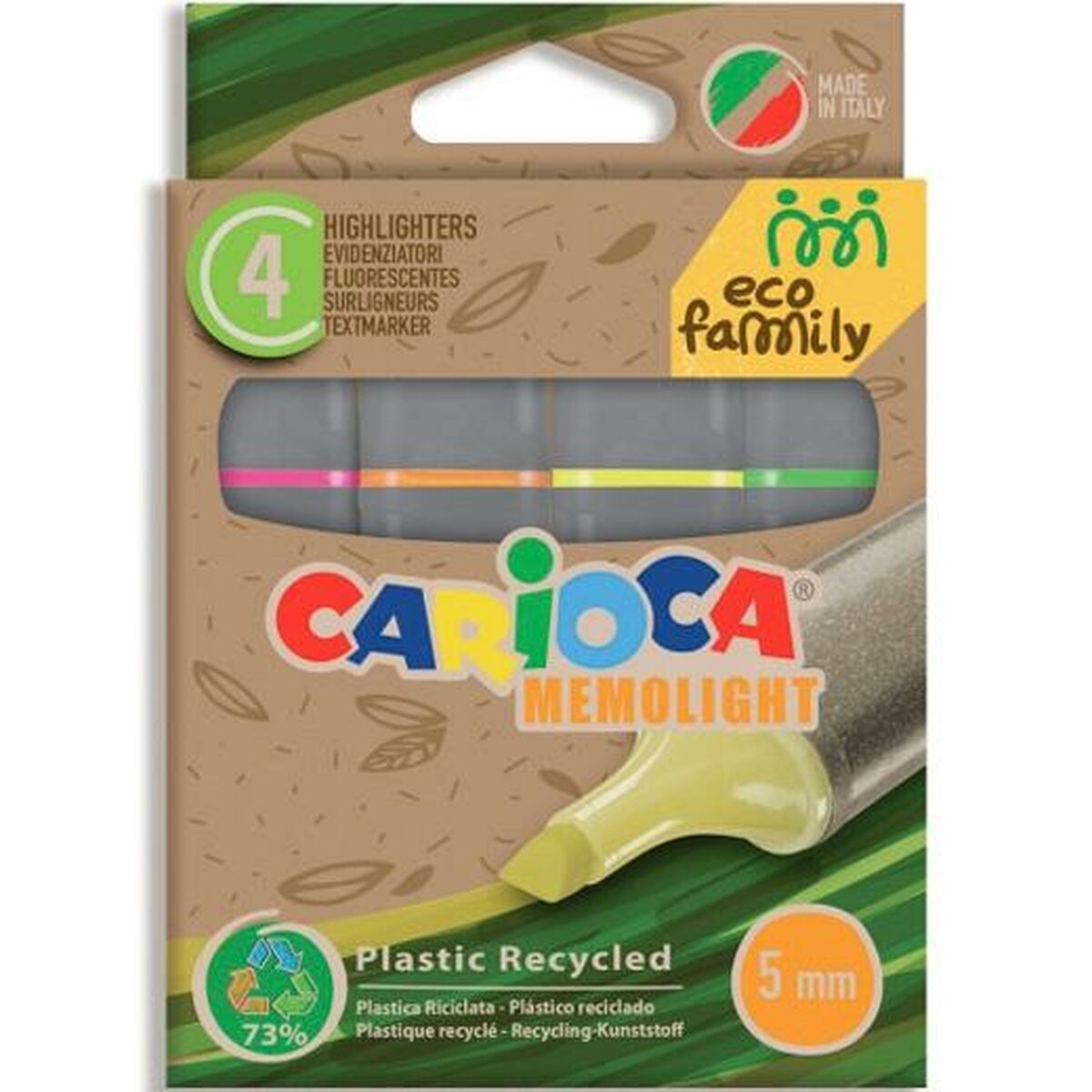 Sett med markører Carioca Eco Family Memolight 4 Deler (24 enheter)