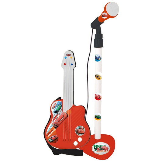 Musikalsk leke Cars Mikrofon Rød Babygitar