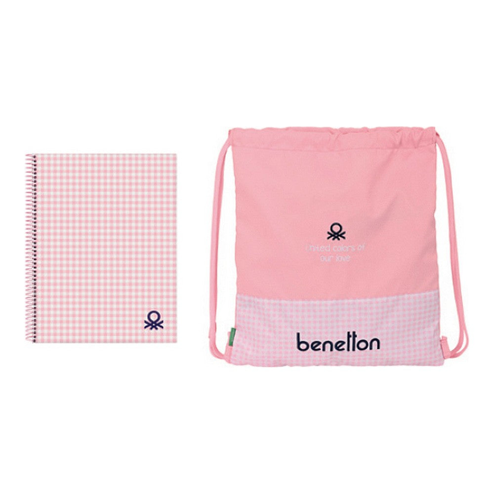 Sett med Skrivesaker Benetton Vichy 2 Deler