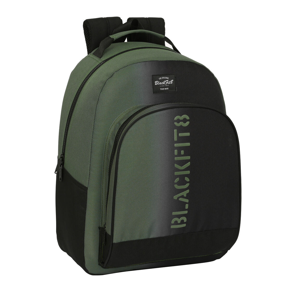 Skolebag BlackFit8 Gradient Svart Militærgrønn (32 x 42 x 15 cm)