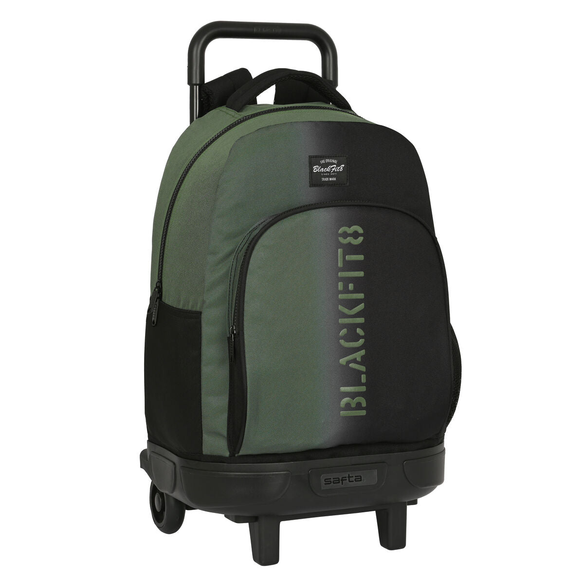Skoleryggsekk med Hjul BlackFit8 Gradient Svart Militærgrønn (33 x 45 x 22 cm)