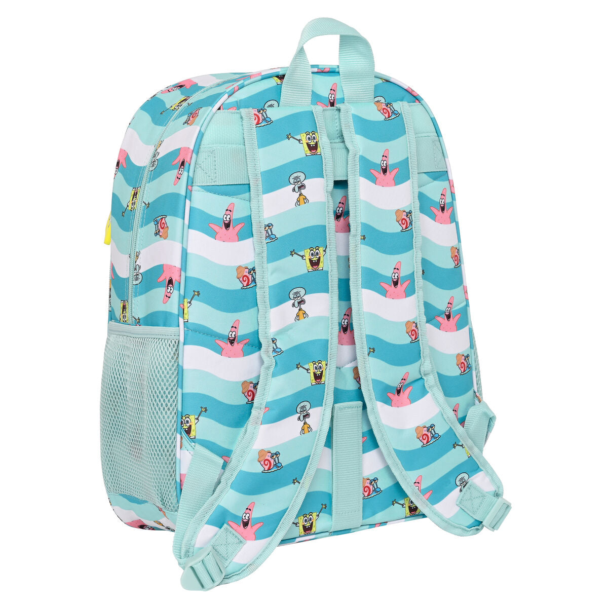 Skolebag Spongebob Stay positive Blå Hvit (33 x 42 x 14 cm)