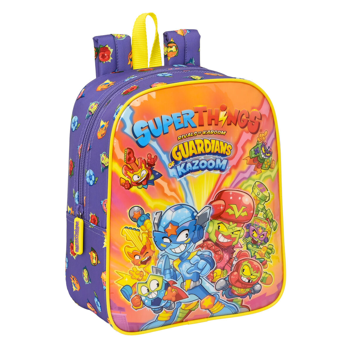 Skolebag SuperThings Guardians of Kazoom Lilla Gul (22 x 27 x 10 cm)