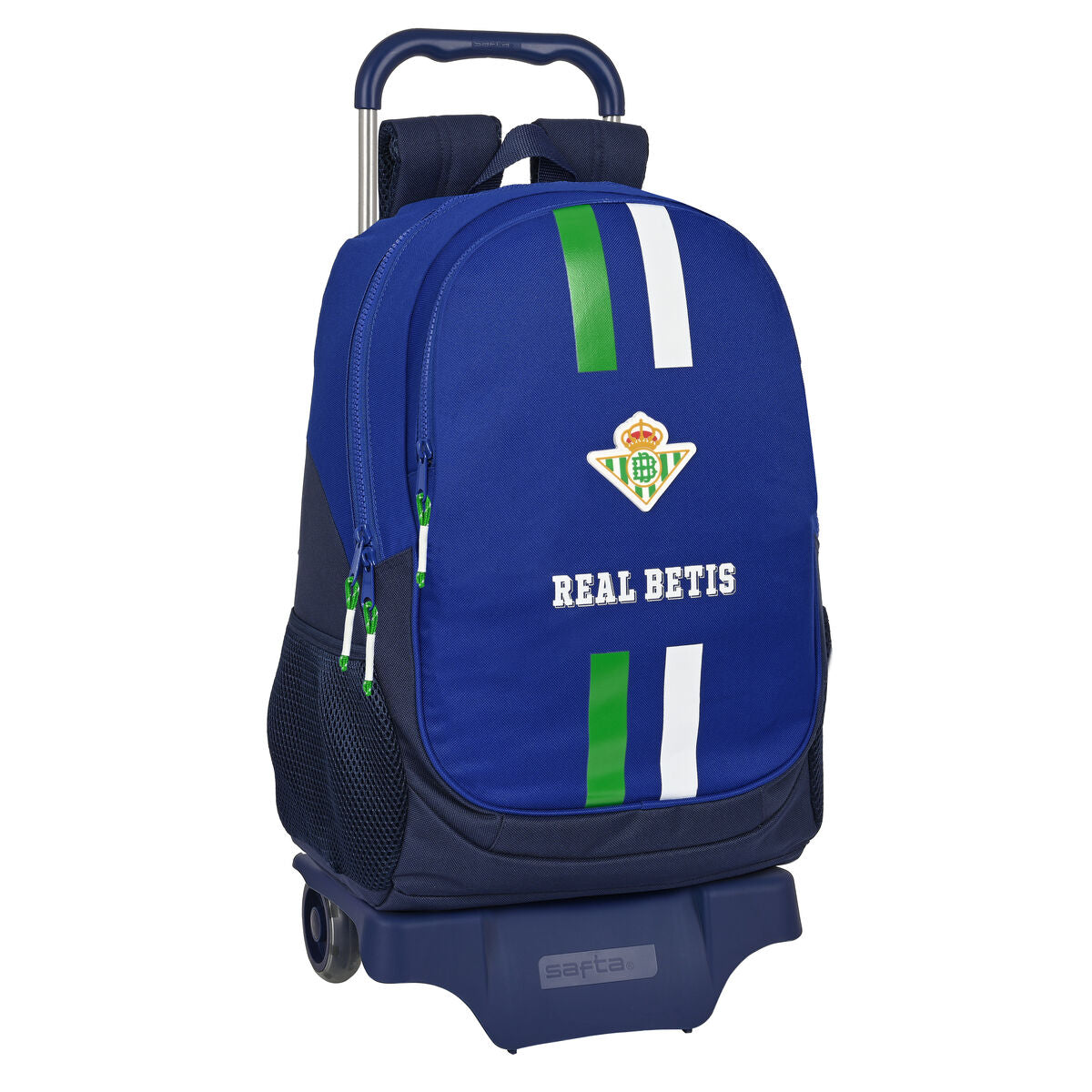 Skoleryggsekk med Hjul Real Betis Balompié Blå (32 x 44 x 16 cm)