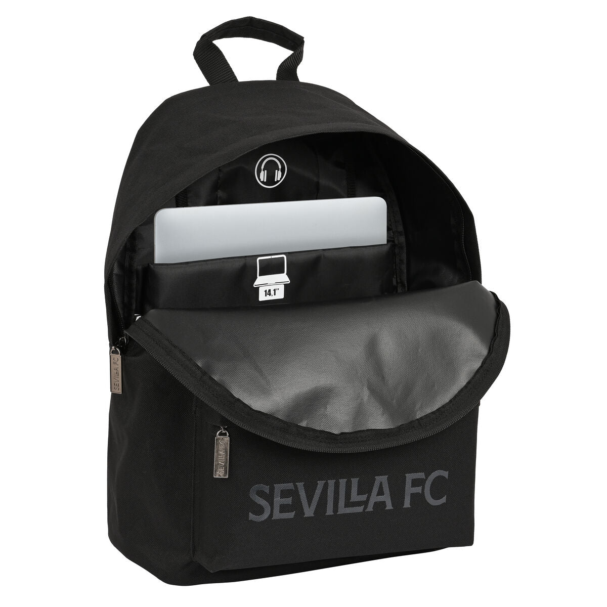 Laptop Ryggsekk Sevilla Fútbol Club Teen Svart (31 x 41 x 16 cm)