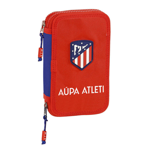 Dobbelt pennal Atlético Madrid Rød Marineblå (28 pcs)