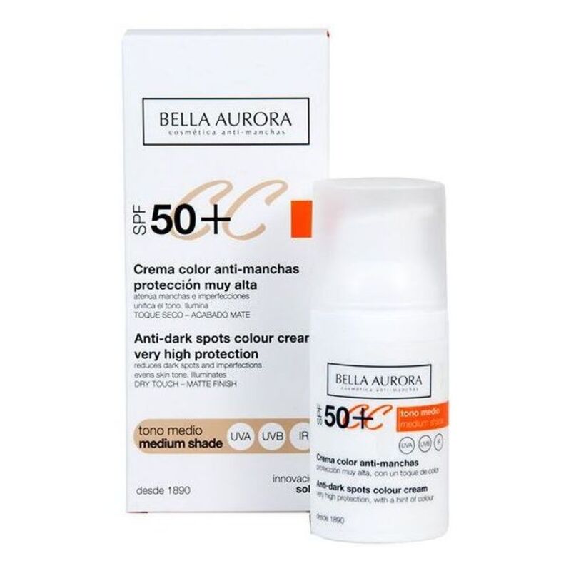 Corrective Anti-Brown Spots CC Cream Bella Aurora Medium tone Spf 50 (30 ml)