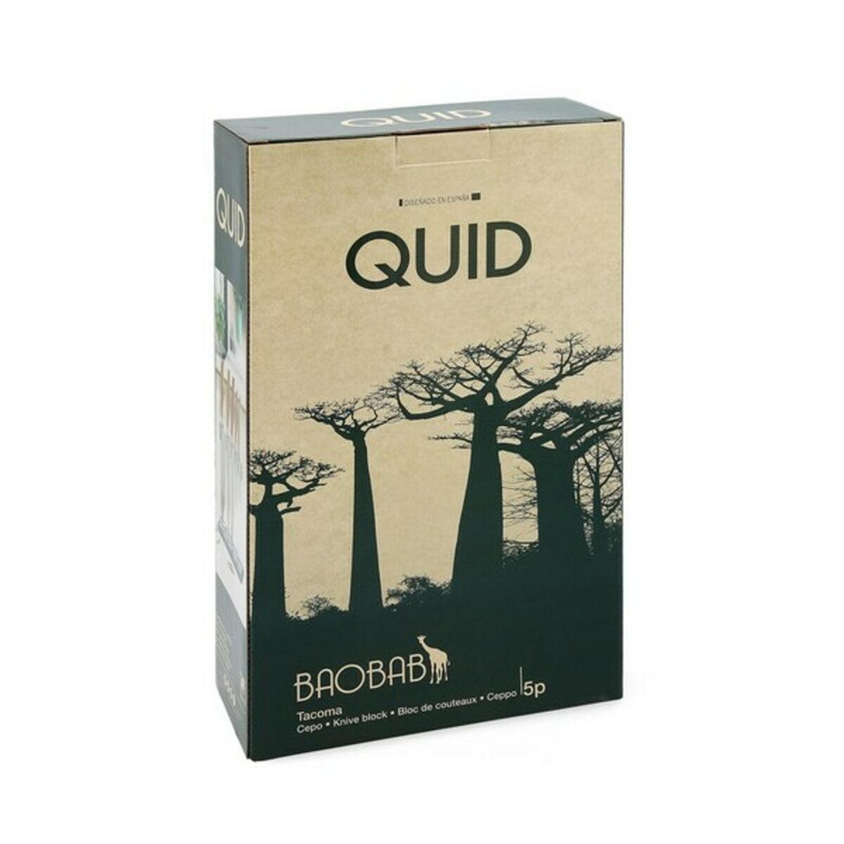 Sett med Kjøkkenkniver og Stativ Quid Baobab (5 pcs)