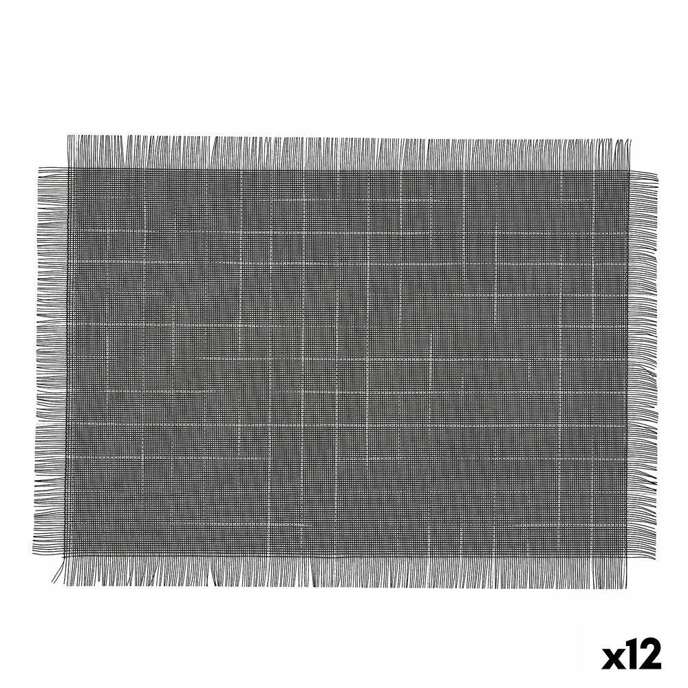 Bordmatte Bidasoa Ikonic Svart PVC (47,5 x 29,5 cm) (Pack 12x)