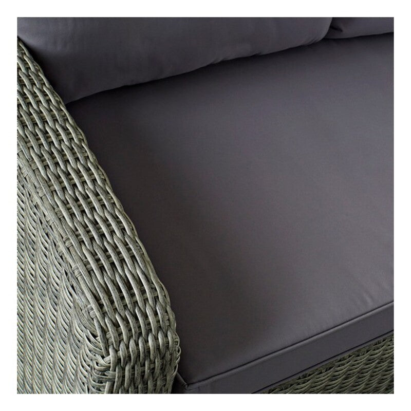 Sofa og bordsett DKD Home Decor MB-166669 Supergirl Krystall Polyester syntetisk rotting Stål (267 x 204 x 90 cm) (4 pcs)