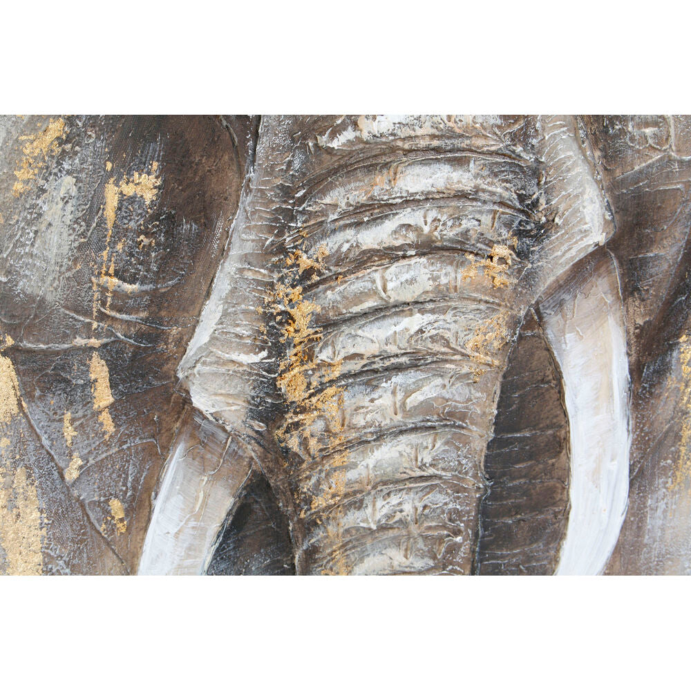 Maleri DKD Home Decor Elefant 60 x 3 x 90 cm Kolonial (2 enheter)