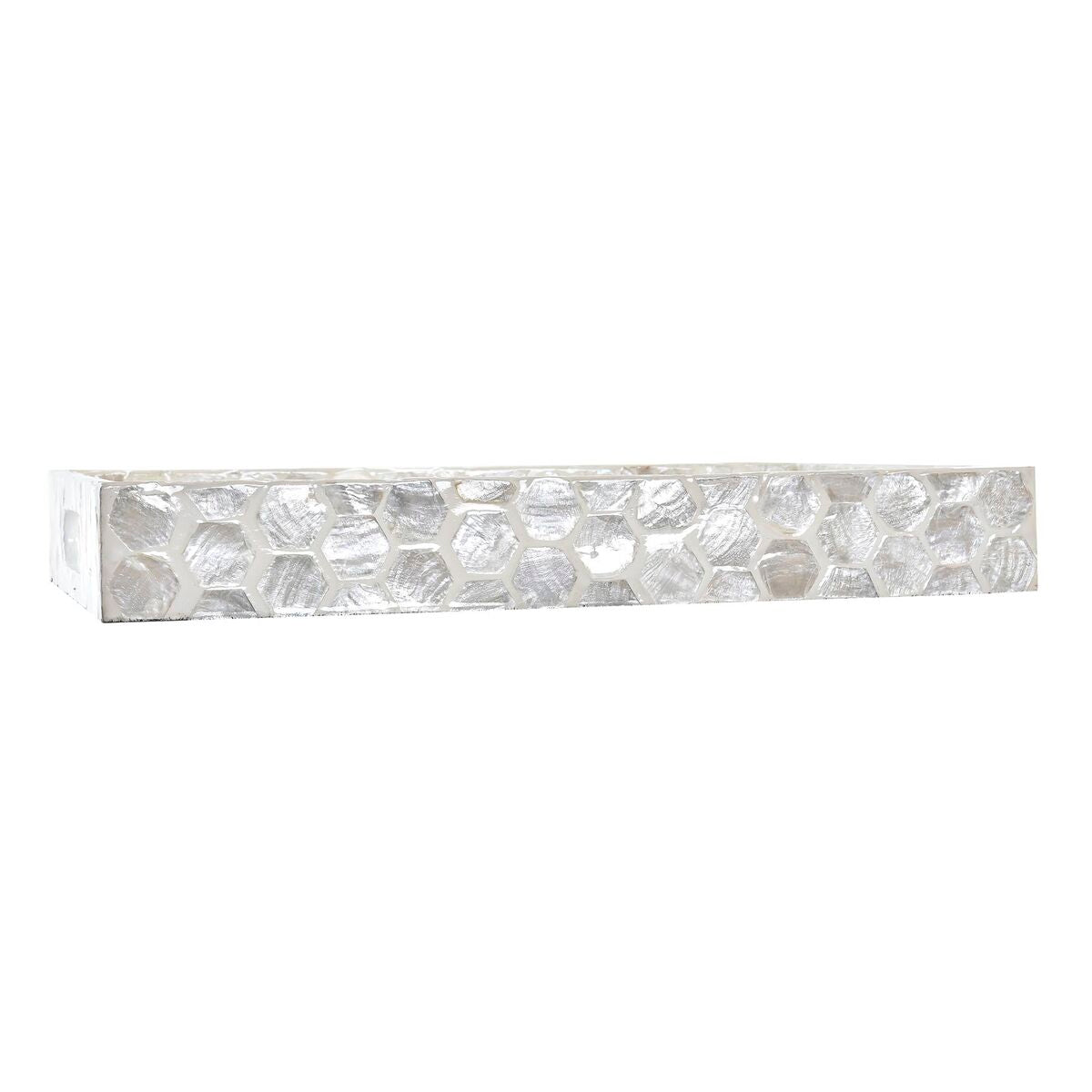 Snacksbrett DKD Home Decor Mosaikk Hvit Perlemor Boho (30 x 20 x 4 cm)