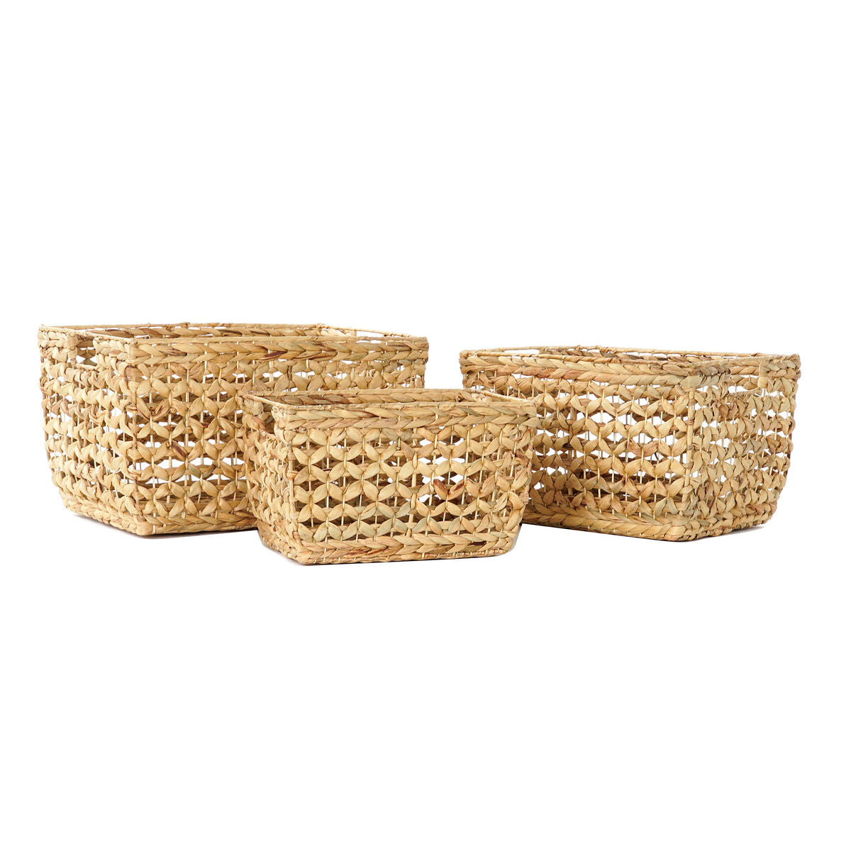 Basketballsett DKD Home Decor Siv (48 x 35 x 28 cm) (3 Deler)